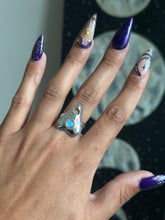 Load image into Gallery viewer, Rainbow moonstone ouija rings
