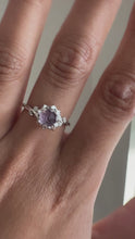 Load and play video in Gallery viewer, Luna Flower Amethyst ring
