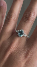 Load and play video in Gallery viewer, Blue Topaz triple moon goddess ring
